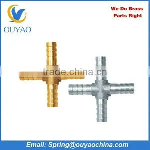 4 Way CNC Manufacturing Metric Cross Fitting thumbnail-1