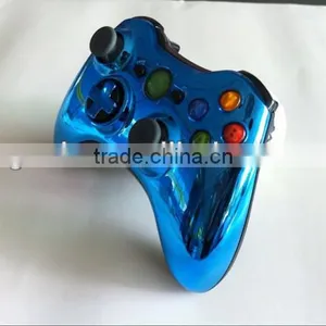 For Xbox 360 Slim Controller Chrome Shell With Black Inserts and Buttons thumbnail-1