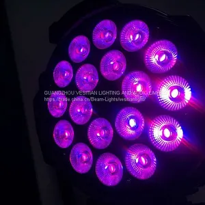 DMX 18 штук 15Вт RGBWAUV 5 в 1 светильник LED PAR для внутренней сцены thumbnail-3