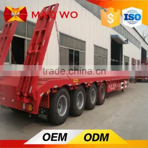 3 Axles Platform Lowbed Semi Trailer for Sale thumbnail-2