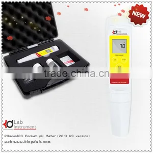 PHscan10F Digital pH Meter/Pocket-sized pH Meter/ Digital Mini ph Meter, Cheap ph Meter,Waterproof Pocket pH Tester thumbnail-1