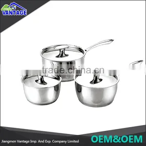 Mirror Polishing Popular Designed Stainless Steel Mini Cooking Pot With Cast Steel Handle and Lid thumbnail-4