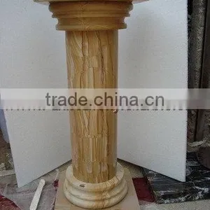 BEAUTIFUL TEAKWOOD MARBLE PEDESTALS thumbnail-3