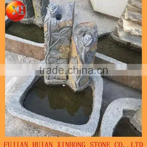 Garden Decoration Granite Water Fountain With Rose thumbnail-3