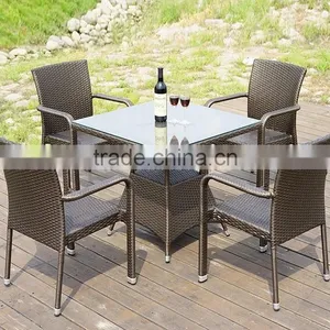 Outdoor Brown Rattan Table, Outdoor Rattan Furniture thumbnail-2