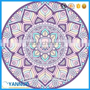 Custom Large Round Donut Beach Towel Printed Cotton Sunscreen Shawl Beach Mat thumbnail-3