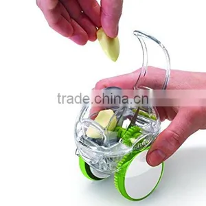 Stainless Steel Wheel Garlic Zoom Garlic Crusher Peeler Mincer Stirrer Presser Slicer thumbnail-2