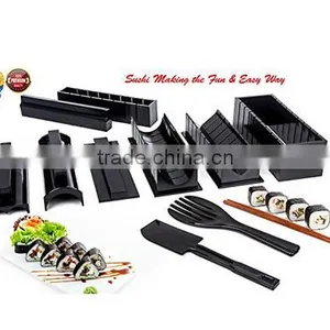Sushi Making Kit With Rice Press Mold Set. Various Shapes Sizes-Round Mickey Mouse Ears-Perfect Roll Maker Tools thumbnail-3