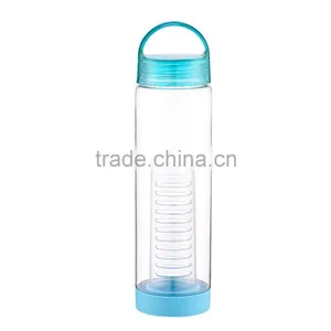 BPA Free Proof Tritan Fruit Infuser Sports Water Bottle With Easy Carrying Handle(Multiple Colors) thumbnail-2