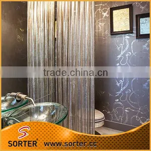Semi-translucent Waterproof Metal Sequin Fabric Panel Curtains thumbnail-2