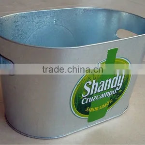 17L Galvanized Metal Beer Bucket thumbnail-1