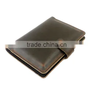 ODM RFID Protect Handmade Minimalist Leather Men Travel Passport Holder thumbnail-1