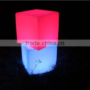 Glow Led Cube Chair/flashing Led Table/illuminated Led Cube,Rechargeable Color Changing LED Night Club Cube Furniture thumbnail-1