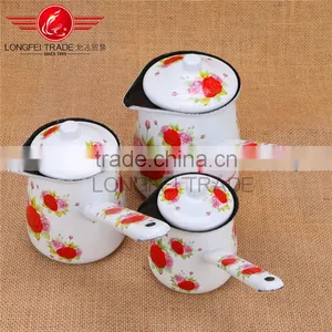 3pcs OEM Full Deca Enamel Arabic Coffee Pot / Coffee Jug for Turkish Coffee thumbnail-1