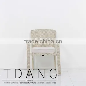 Valencia Wicker Dining Chair - Poly Rattan Material - Outdoor Wicker Furniture thumbnail-1