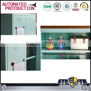 Hanging Clothes Storage Cabinet 2 Door Steel Locker Wardrobe thumbnail-5