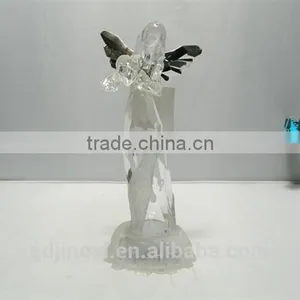 New Fashion Fancy Type Clear Lighted Led Light Christmas Acrylic Angel Holding Heart thumbnail-2