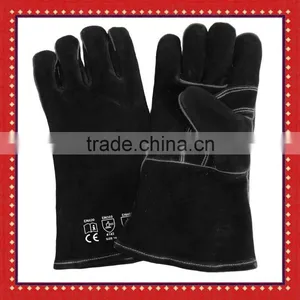 Premium Leather Gloves BBQ Grill Fireplace Cotton Lining Gloves With 14Inch Extra Long Sleeve thumbnail-3