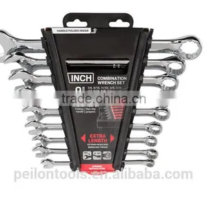 Carbon Steel 9 Pieces Set Combination Wrench Set (1/4-3/4 Inch.) thumbnail-3