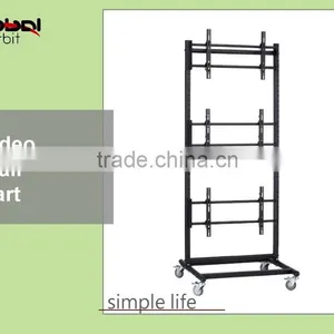 Durable Screen Movable Rotate TV Trolley Stand Mount Monitor Display Stand thumbnail-6