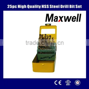 25pc High Quality HSS Steel Drill Bit Set thumbnail-2