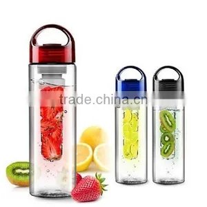 Tritan Plastic BPA Free Fruit Infuser Water Bottle Round Hander 700ml thumbnail-1