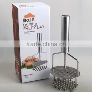 Cheap Creative Kitchen Stainless Steel Self-motion Press Mashed Potato Vegetables Ricer Mashers Maker as Seen on tv thumbnail-1