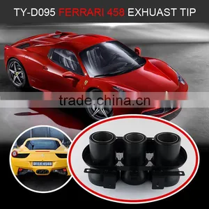 Auto Tuning Stainless Steel Sportycar Exhaust Tips for Ferrari 458 Carbon Fiber thumbnail-3