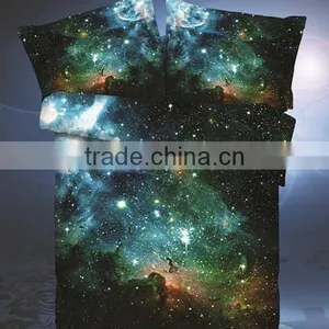 Stunning Multi Color Galaxy Theme Hd Digital 3d Bed Linen Set thumbnail-1