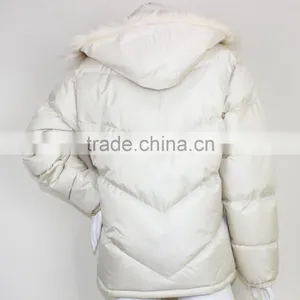 Western Wear For Women Beige White Warm Jackets And Coats thumbnail-5
