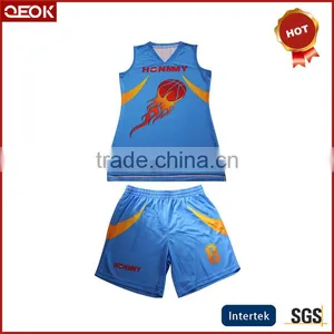 Blank Mesh Basketball Jersey Basketball Team Uniform Digital Print Basketball Uniforms thumbnail-1