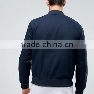 2017 Xinlan Manufacturer High Quality New Design Durable 100% Cotton Canvas Navy Rib Cuffs Running Casual Men Jumper Jacket thumbnail-2