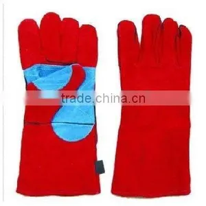 Long Leather Red Safety Gloves/ Professional Gloves Manufactor thumbnail-1