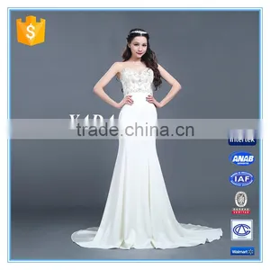 Sweetheart Satin Handmade Embroidery Beaded Wedding Dress With Bridal Mantilla Veil thumbnail-1