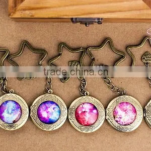 Creative Crystal Ball Keychains,star Sky Cabochon Key Ring,women Gift Design Key Holder thumbnail-3