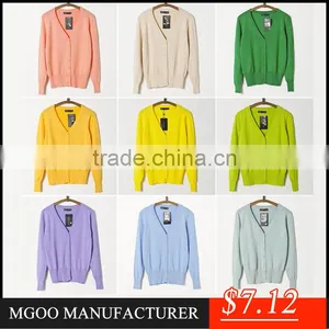 MGOO Popular High Quality Women Cardigan Sweaters For Winter Knitted Hand Made Light Sweater thumbnail-5