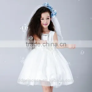 2017 Santi Kids Angel Dress White Flowers Princess Baby Girl Summer Dress thumbnail-3