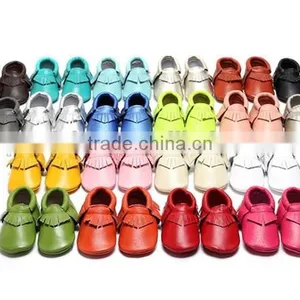 Toddler Infant Newborn Baby Moccasin Shoes Leather Shoes Best Quality thumbnail-4