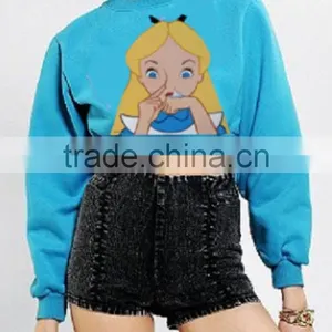 Spring Sweatshirt Womens Sweatshirt With Crop and Crew Neck thumbnail-1
