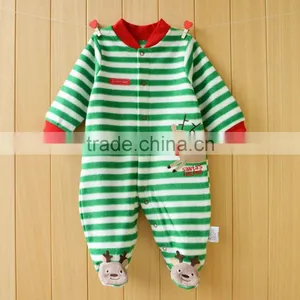 Newborn Baby Spring and Autumn Fleece Long-sleeved Harness Jumpsuit Pure Cotton Clothes thumbnail-1