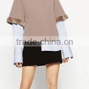 Runwaylover EY2379B New Style 2017 Ladies Elegant Pure Color Pullover Hoodie thumbnail-1