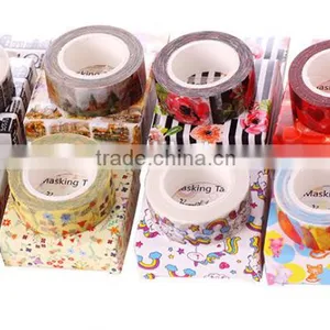 Multicolor Customized Japan Washi Tape 1.5cm*10m Cut by Hand Adhesive Paper Tape Whole Roll no Trace Removeable thumbnail-4