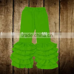 2016 Latest Designs Baby Muliti Ruffles Pants Girls Soild Colorful Leggings Kids Children Girls' Wholesale Ruffle Legging Pants thumbnail-2