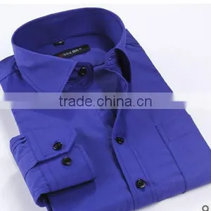 Blue Men's Shirt Uniform China Golden Supplier OEM Fashionable London Style Boy Shirt for Daily Life thumbnail-1