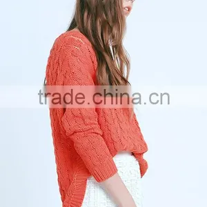 Branded Ladies See-through Loose Pullover Free Crochet Sweater Pattern With Custom Wholesale thumbnail-3