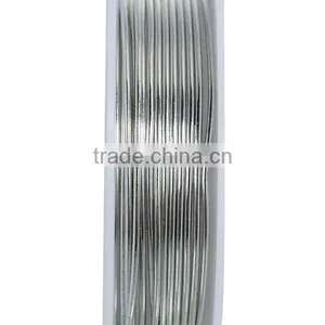 High Quality Round Silver Tone 1mm Dia. Copper Beading Wire Thread Cord thumbnail-2