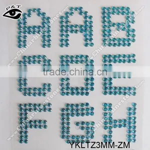 Self Adhesive Rhinestone Sticker 3MM Acrylic Letter Pattern Sticker Decal thumbnail-1
