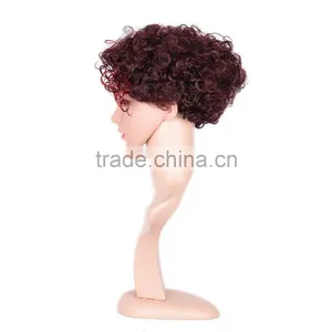Large Stocks! Short Hair Wig, Synthetic Hair Wigs, Short Dark Brown Cosplay Hair Wig thumbnail-5