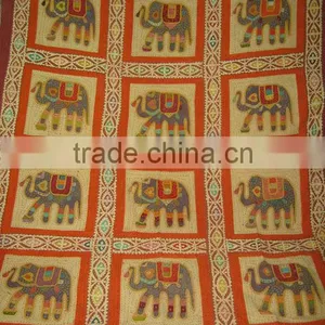 Fully Handmade Applique Cotton Bed Cover / Ralli / Quilt thumbnail-1