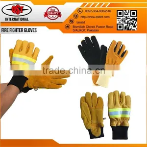 Leather Work Gloves With Insulated Split Cowhide for Firefighter thumbnail-1